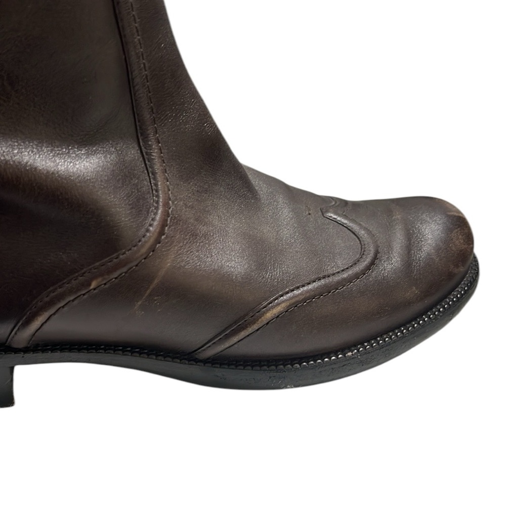 Louis Vuitton Brown Leather Knee Length Boots Size 37.5 - Picture 7 of 15